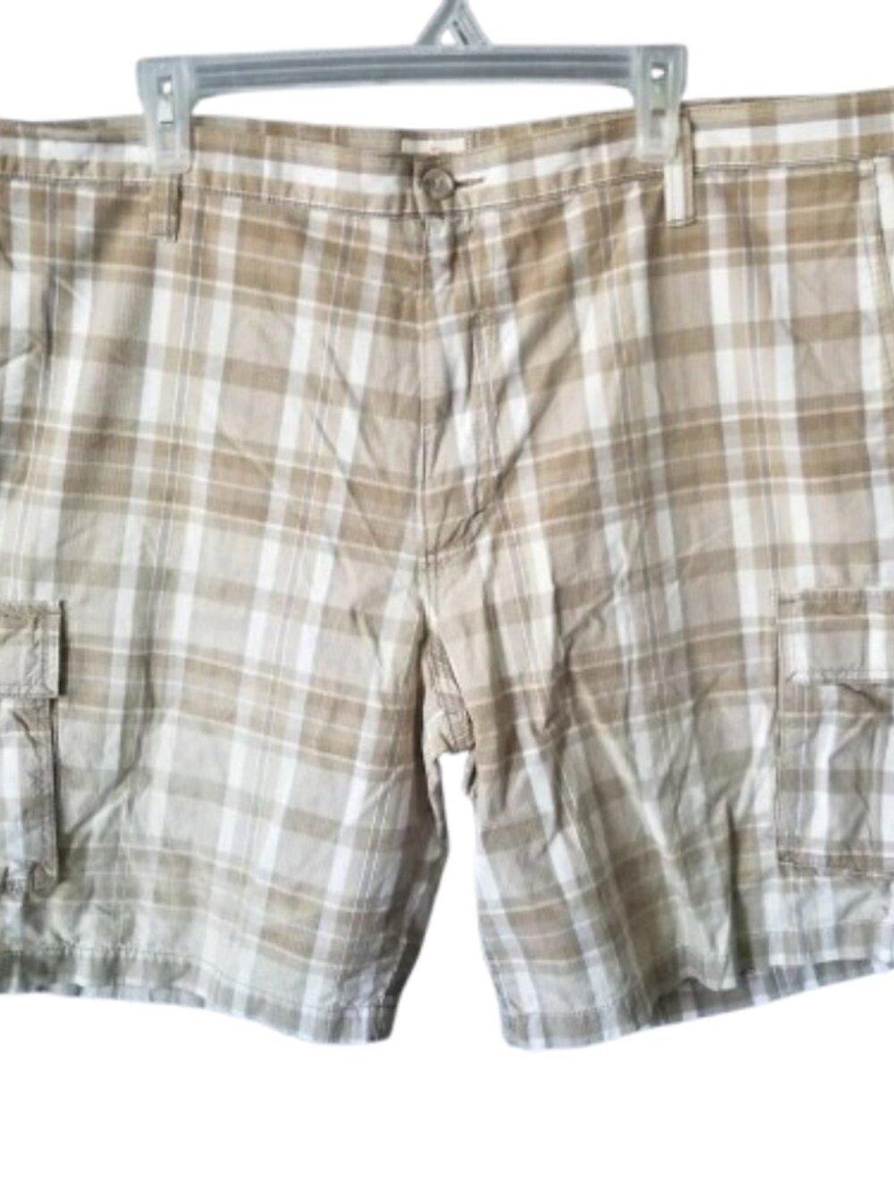 Dockers Tan Plaid Cargo Shorts Men's 44